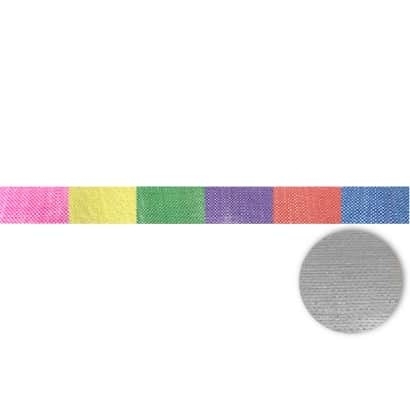 PE Coated Fabric-Color stripes/Silver back-Six Colors/Silver