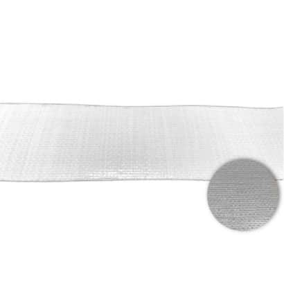 PE Coated Fabric-Solid color/Silver back-White/Silver