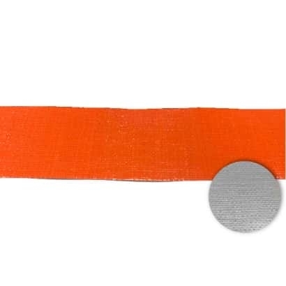 PE Coated Fabric-Solid color/Silver back-Orange/Silver