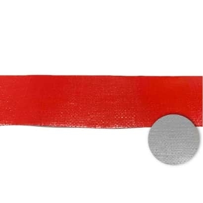 PE Coated Fabric-Solid color/Silver back-Red/Silver